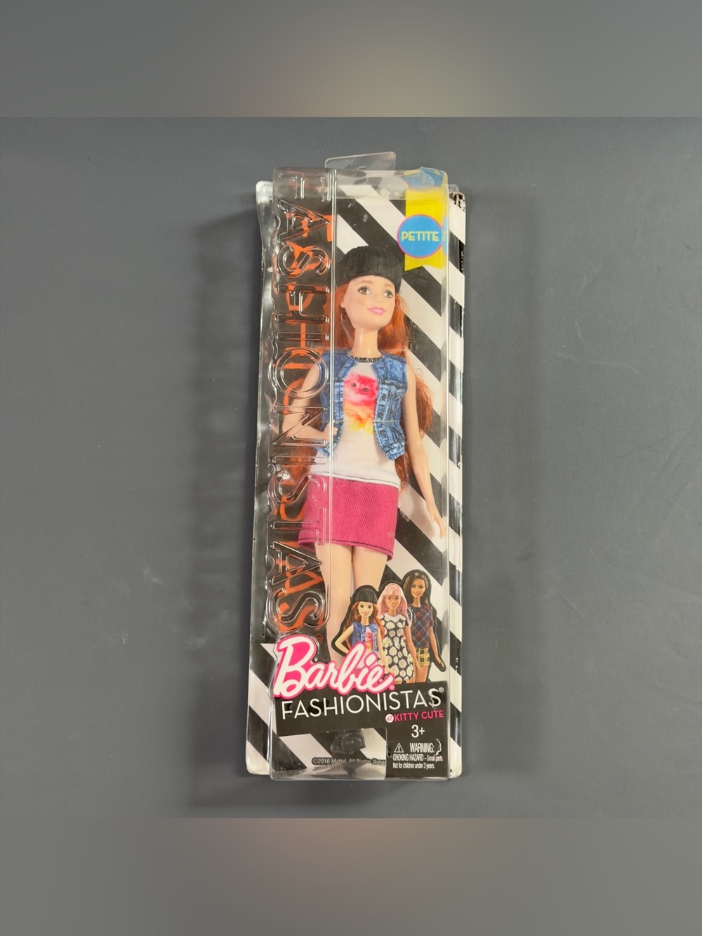 Barbie Fashionistas 47 Kitty Cute Petite Doll DVX69 Mattel 2016 Red Hair NRFB